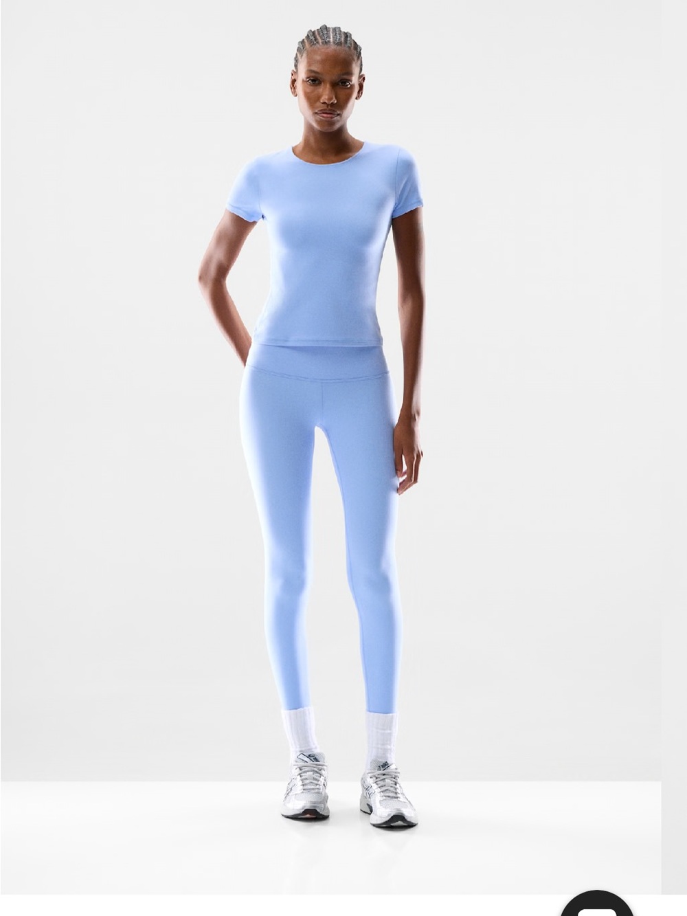 Aritzia Butter Collection - Dayflower Blue Essential T-Shirt & Legging Set